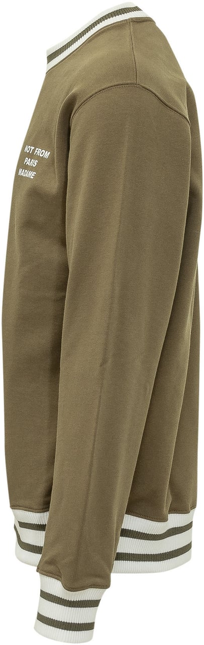 Drôle de Monsieur Felpa Sport con Profili a Righe Taupe