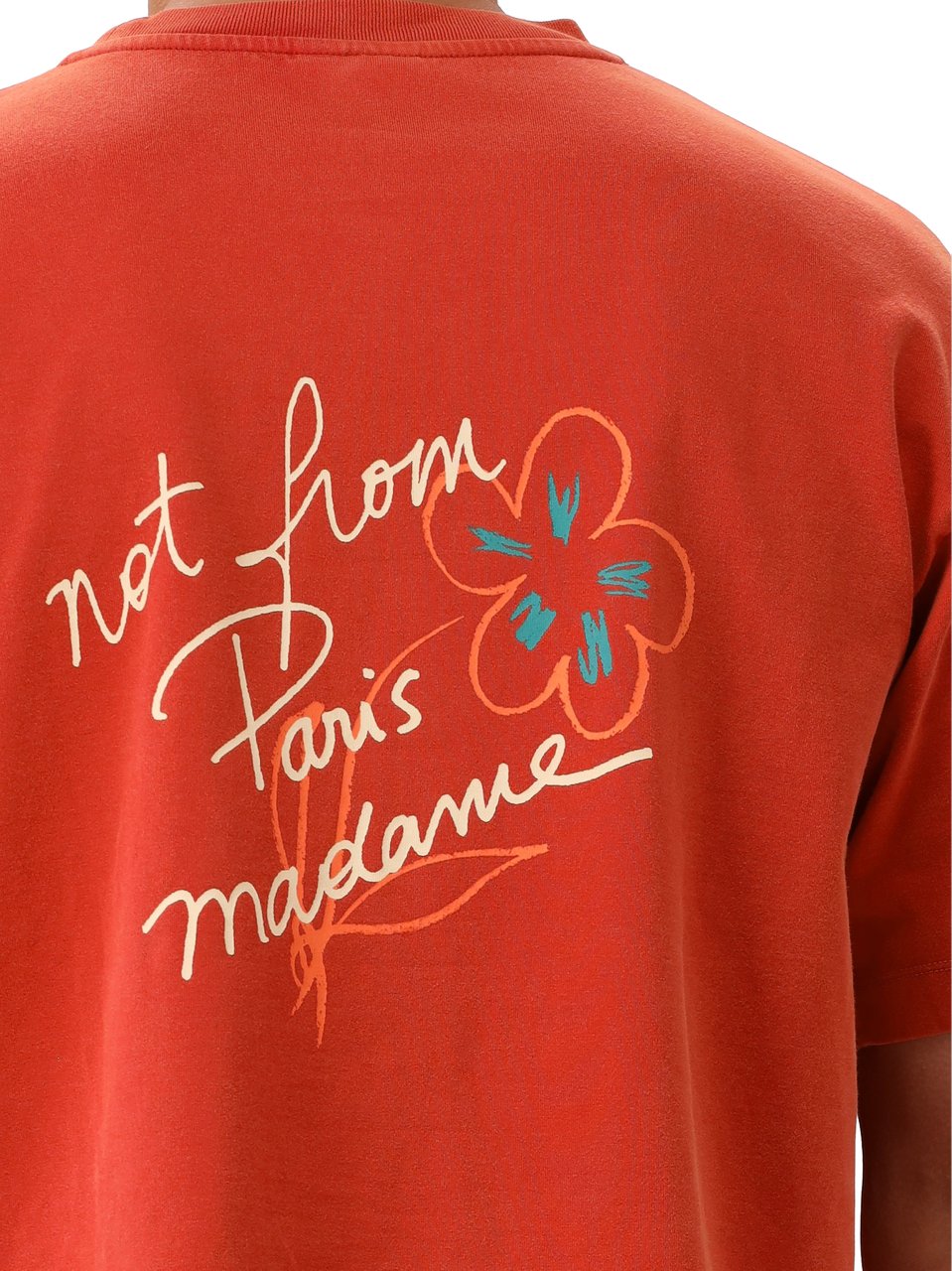 Drôle de Monsieur Drôle de Monsieur T-shirt Rood Esquisse Slogan Rood