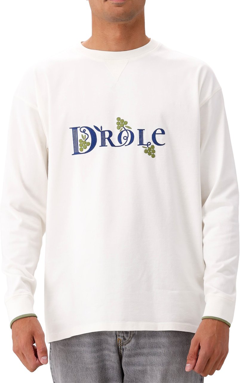 Drôle de Monsieur Drôle de Monsieur Longsleeve Wit Drôle Heritage Wit