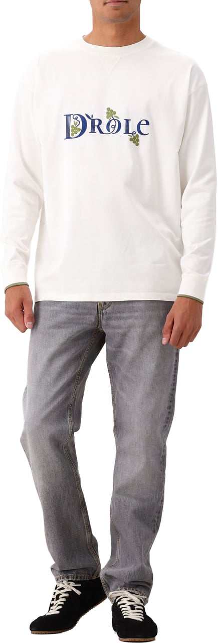 Drôle de Monsieur Drôle de Monsieur Longsleeve Wit Drôle Heritage Wit