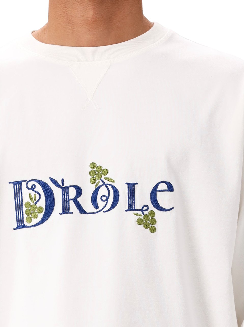Drôle de Monsieur Drôle de Monsieur Longsleeve Wit Drôle Heritage Wit