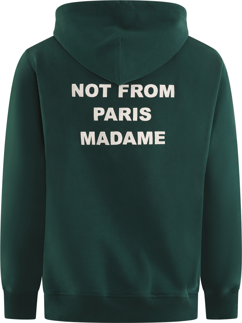 Drôle de Monsieur Heren Slogan Hoodie Groen Groen
