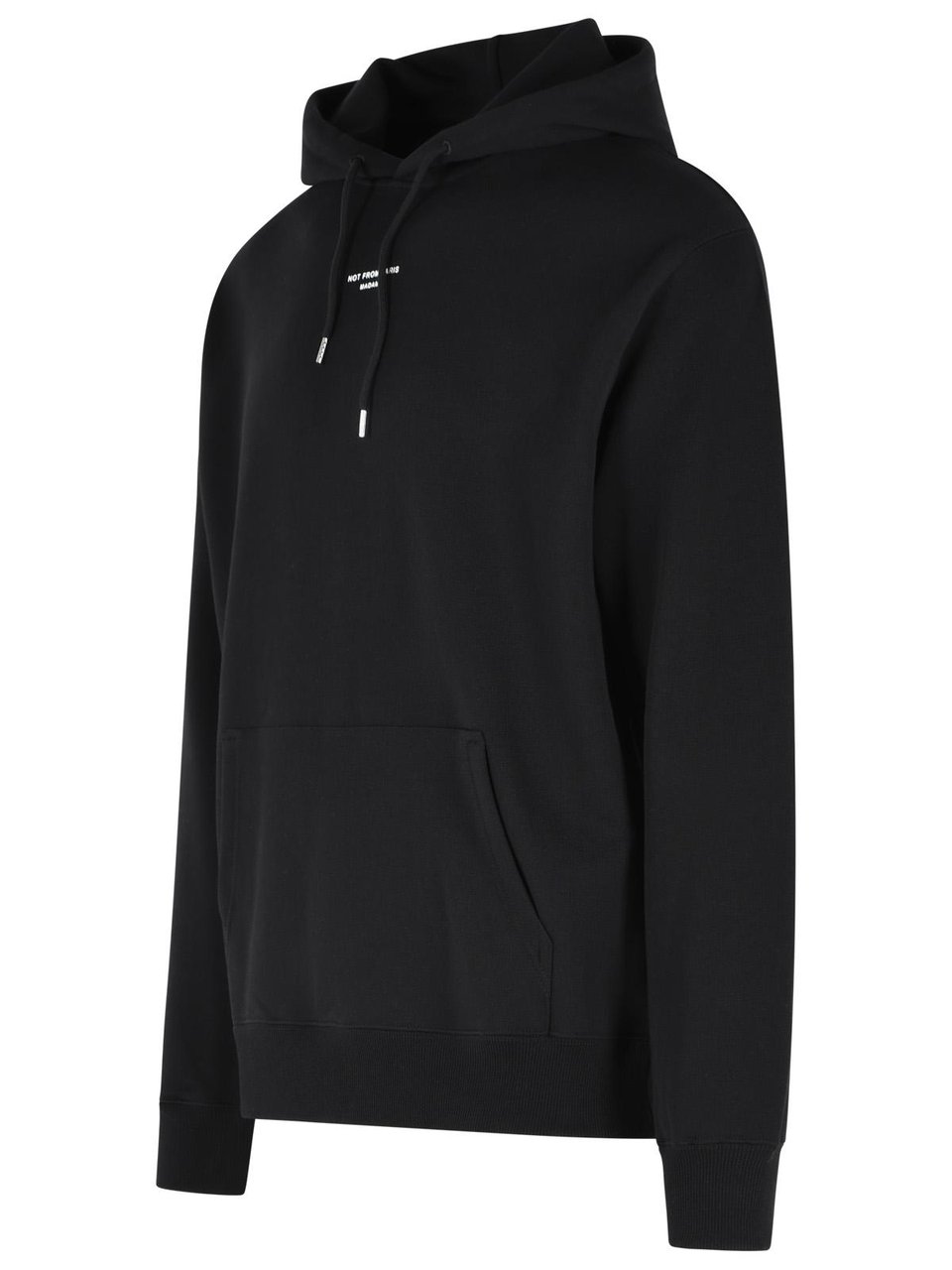 Drôle de Monsieur Black Cotton Hoodie Zwart
