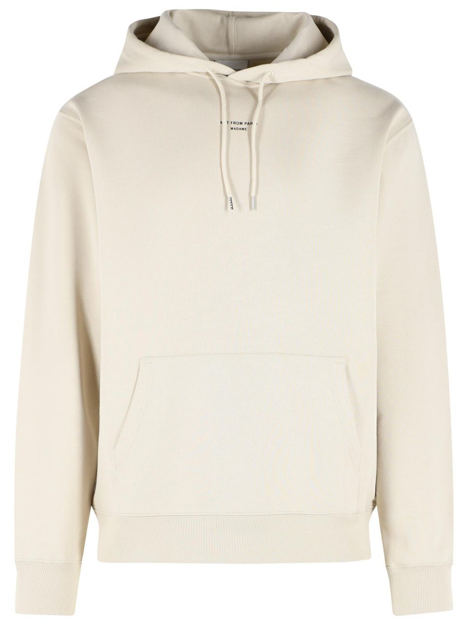 Drôle de Monsieur Dark Ivory Cotton Hoodie Wit