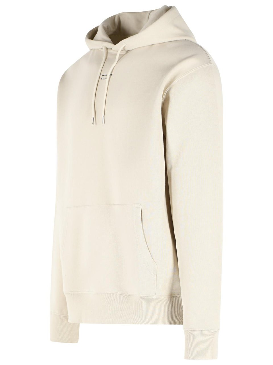 Drôle de Monsieur Dark Ivory Cotton Hoodie Wit