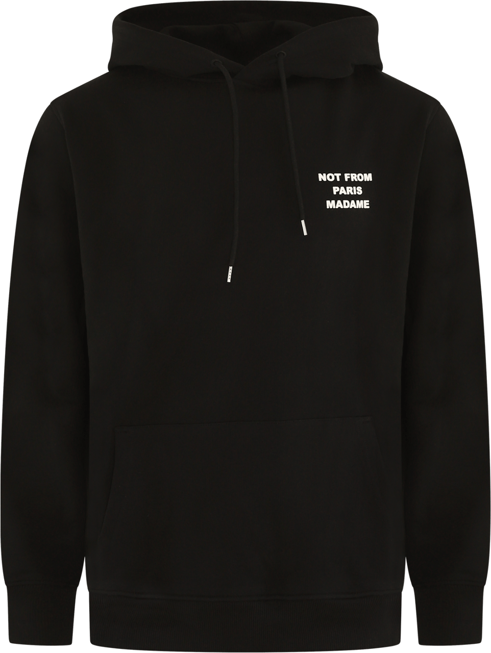 Drôle de Monsieur Heren Slogan Hoodie Zwart Zwart