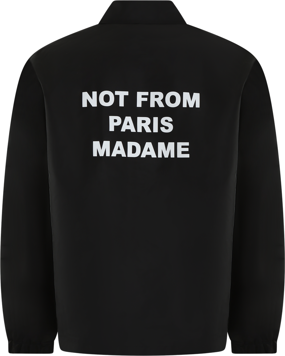 Drôle de Monsieur Heren Slogan Jacket Zwart Zwart