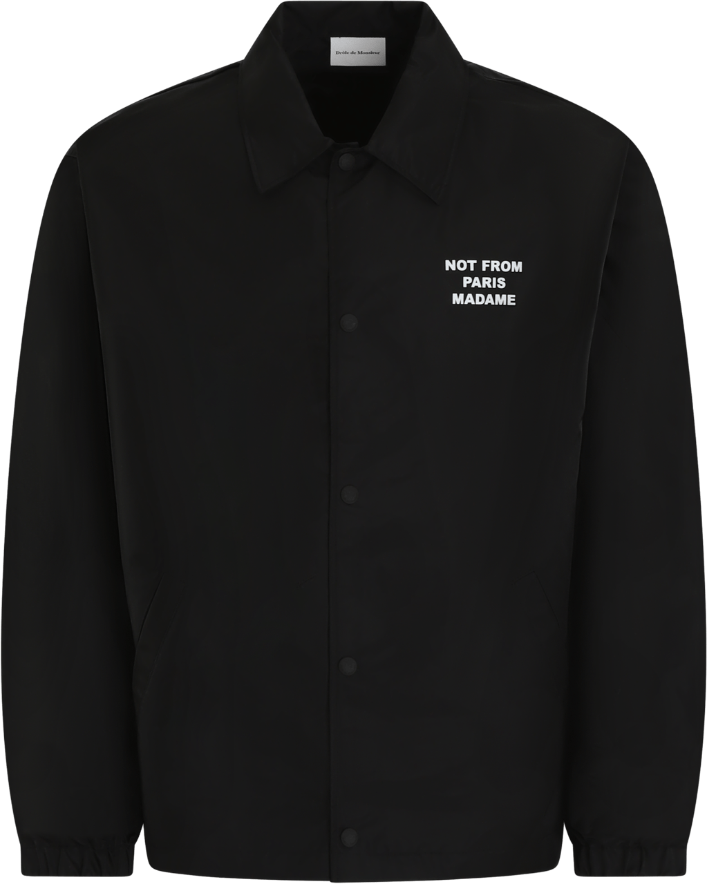 Drôle de Monsieur Heren Slogan Jacket Zwart Zwart