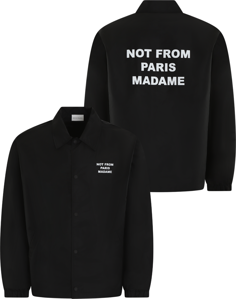 Drôle de Monsieur Heren Slogan Jacket Zwart Zwart