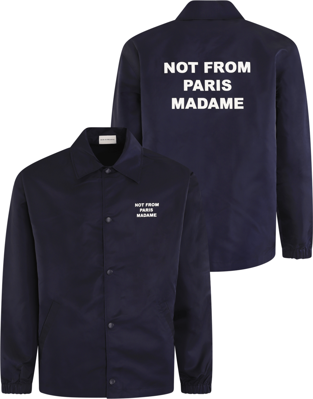 Drôle de Monsieur Heren Slogan Jacket Blauw Blauw