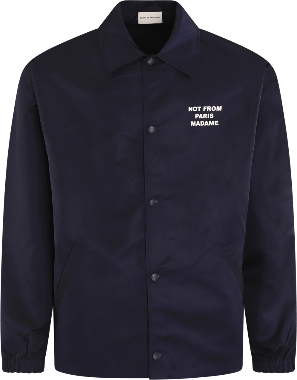 Drôle de Monsieur Heren Slogan Jacket Blauw Blauw