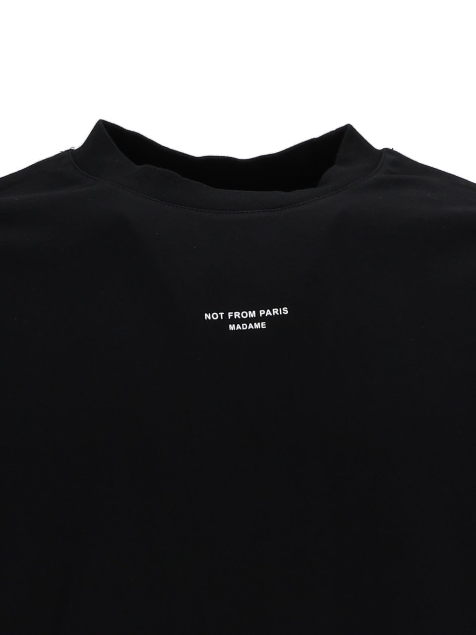 Drôle de Monsieur Black Classic Slogan T-Shirt Zwart