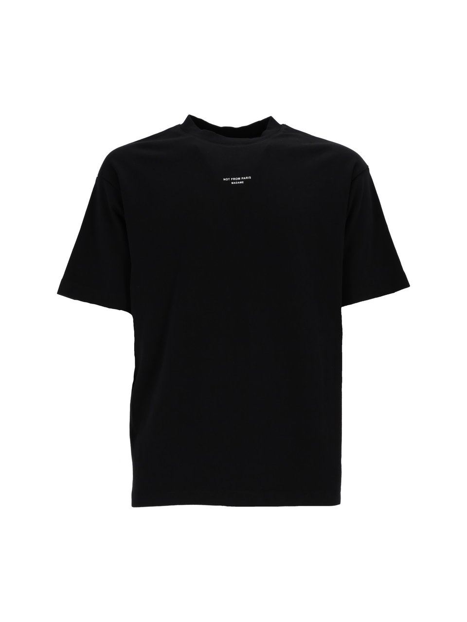 Drôle de Monsieur Black Classic Slogan T-Shirt Zwart