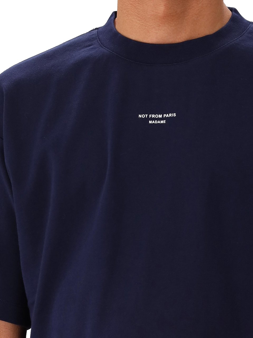 Drôle de Monsieur Drôle de Monsieur T-shirt Blauw Classique Slogan Blauw