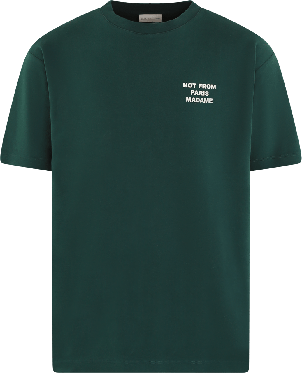 Drôle de Monsieur Heren Slogan T-Shirt Groen Groen