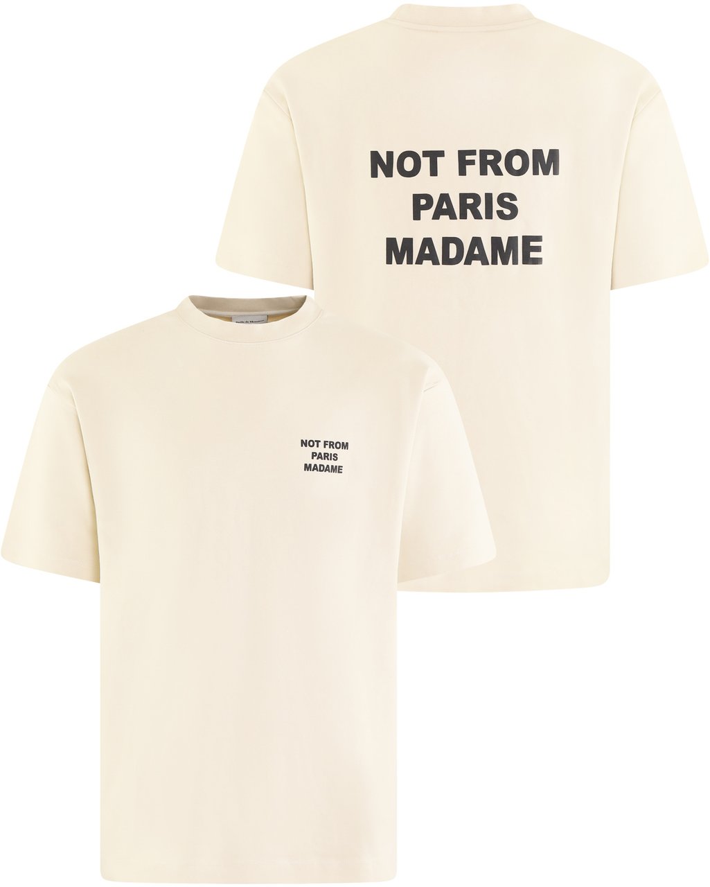 Drôle de Monsieur Drole De Monsieur Heren Slogan T-Shirt Beige Beige