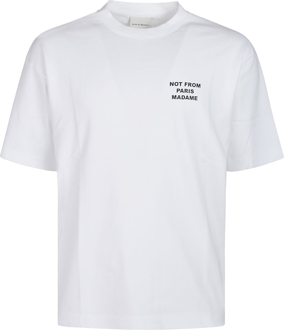 Drôle de Monsieur Bold Slogan T-shirt White Wit