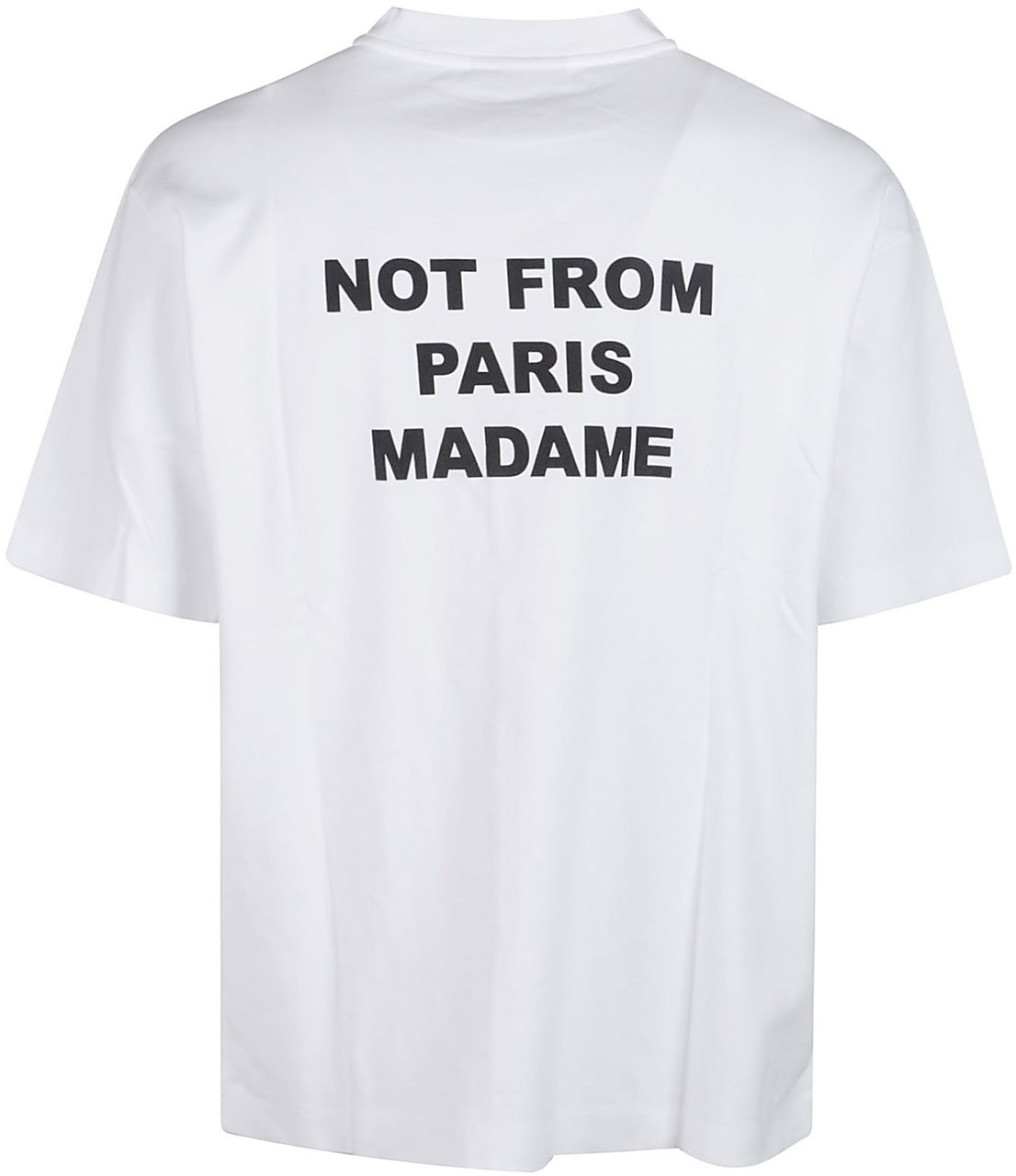 Drôle de Monsieur Bold Slogan T-shirt White Wit