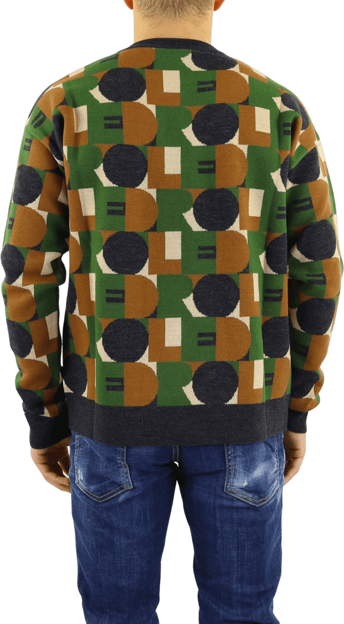 Drôle de Monsieur Heren Le Pull Drôle Groen