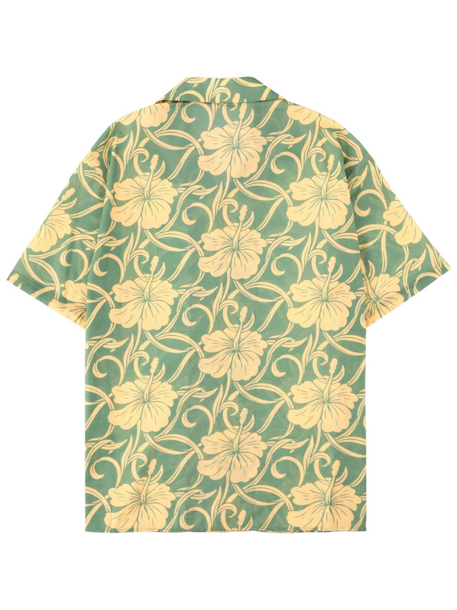 Drôle de Monsieur Hibiscus Floral Boxy Shirt Neutraal