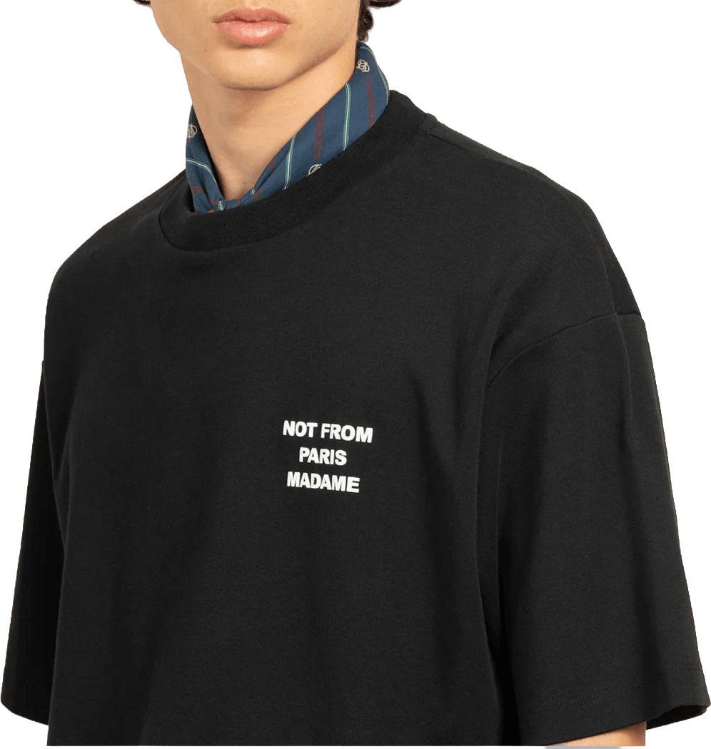Drôle de Monsieur SLOGAN T-SHIRT Zwart
