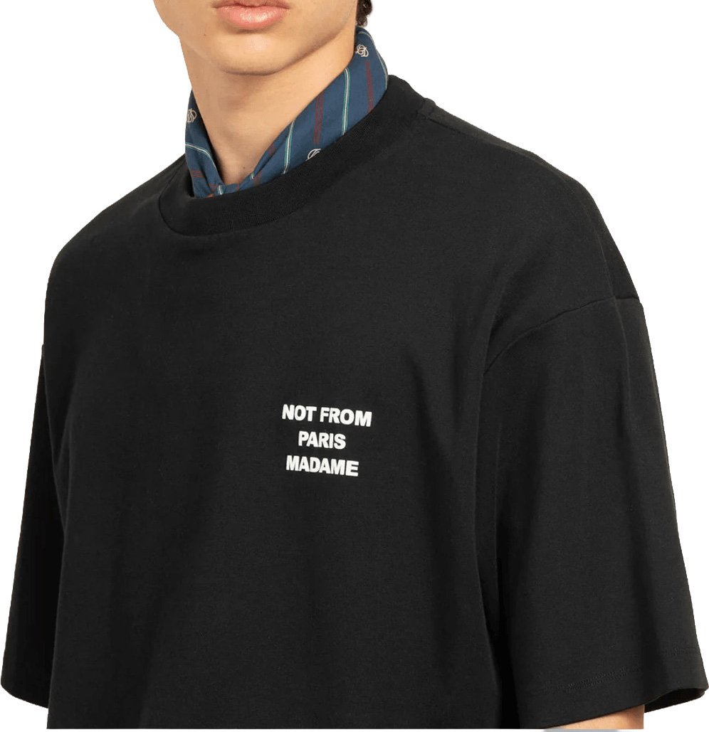 Drôle de Monsieur SLOGAN T-SHIRT Zwart
