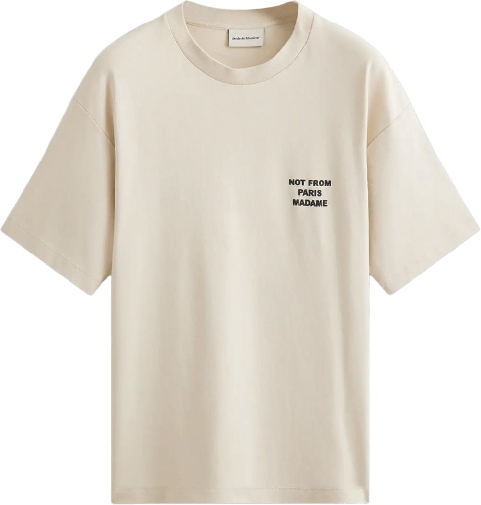Drôle de Monsieur Le T-Shirt Slogan Beige