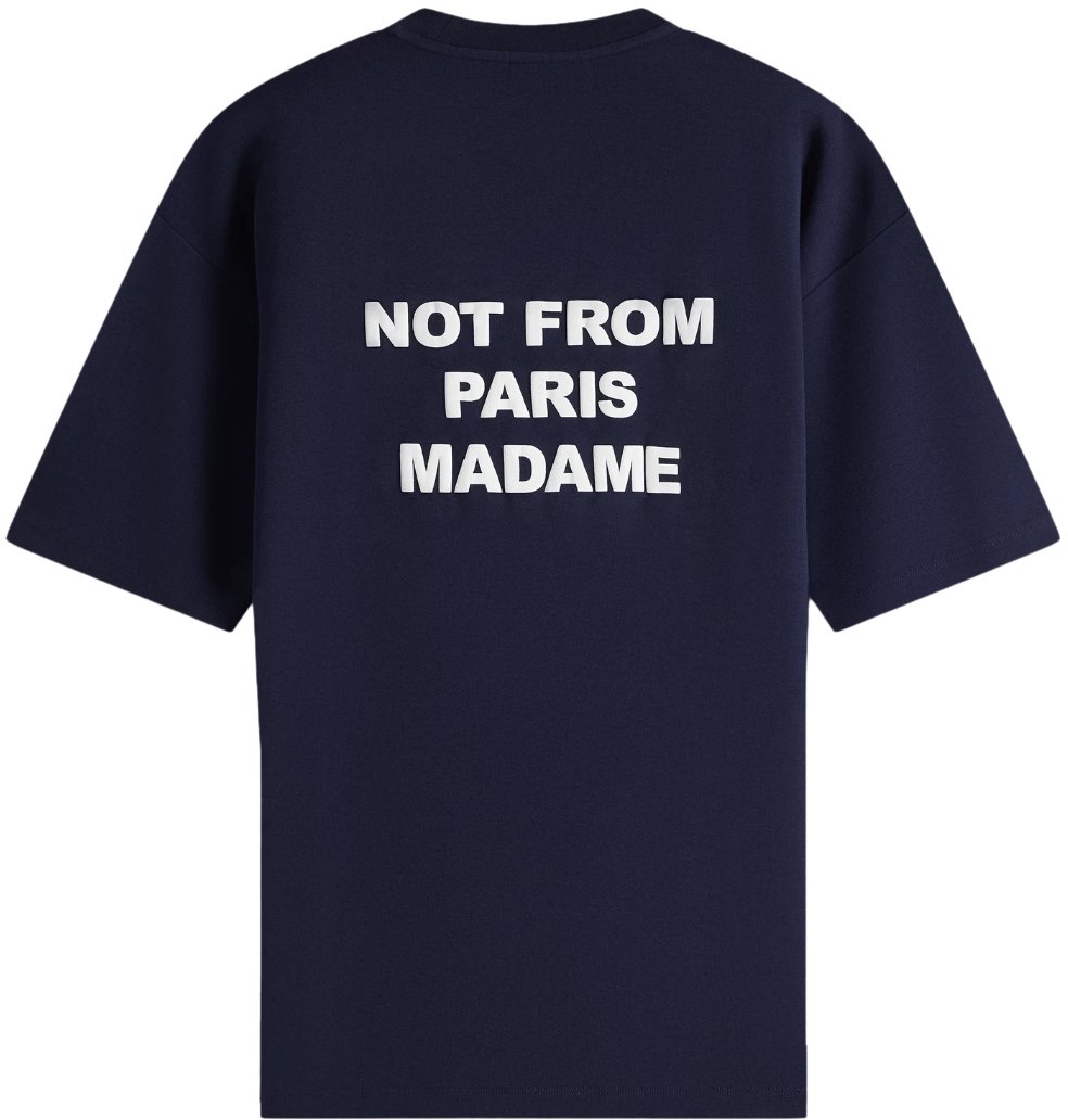 Drôle de Monsieur Le T-shirt Slogan Navy