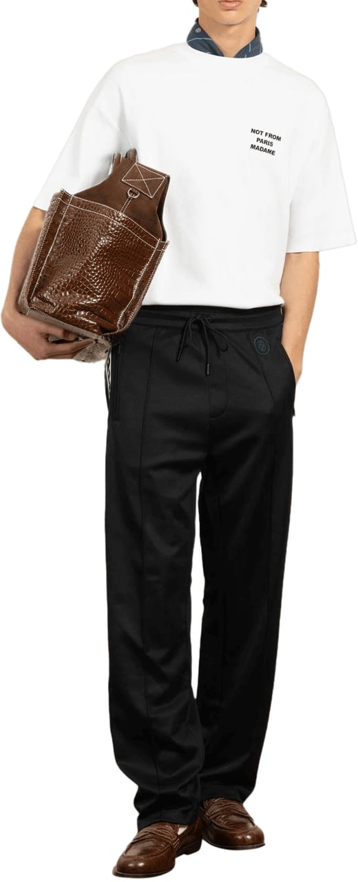 Drôle de Monsieur Le T-Shirt Slogan Wit