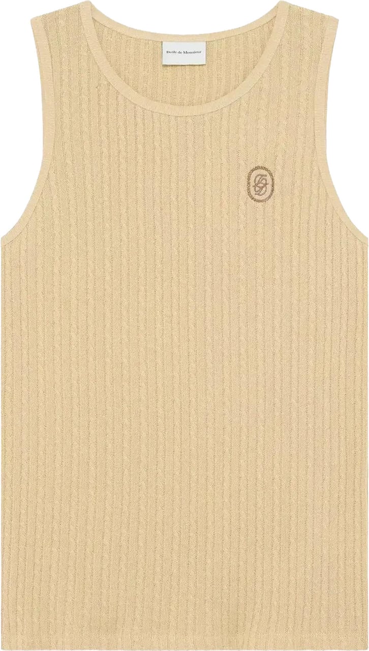 Drôle de Monsieur Heren Le Debardeur D Miroir Beige