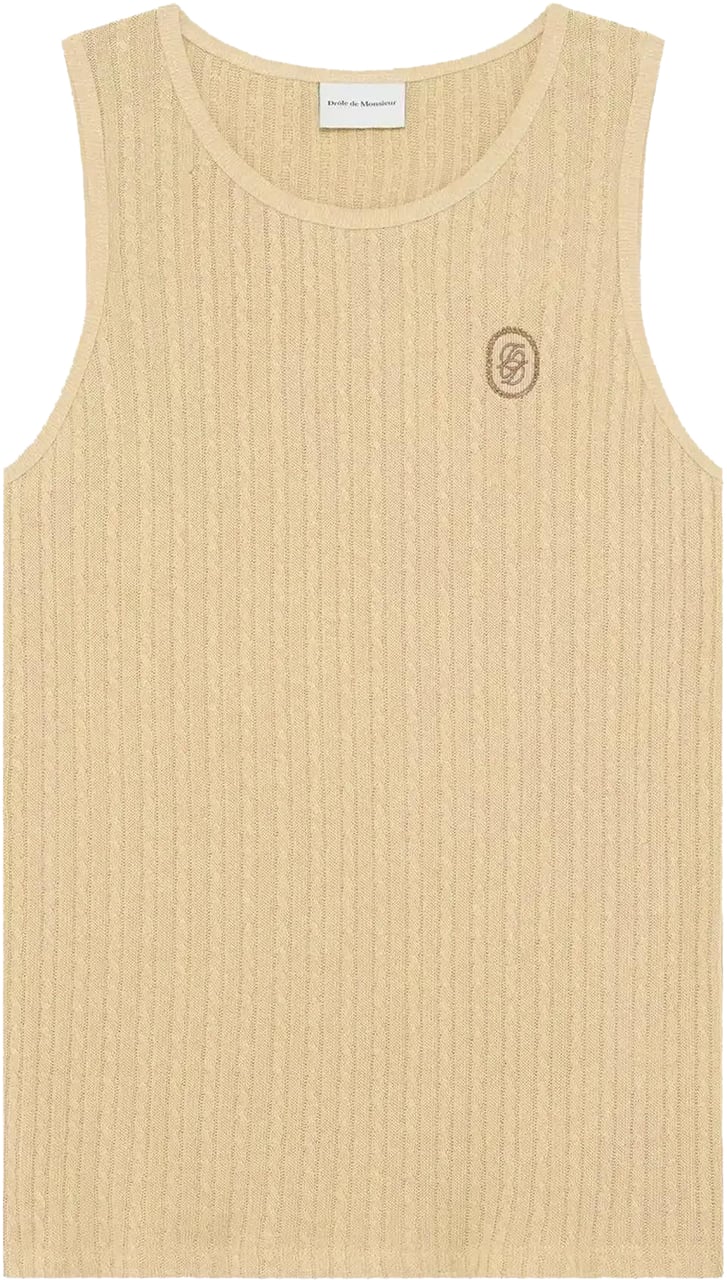 Drôle de Monsieur Heren Le Debardeur D Miroir Beige