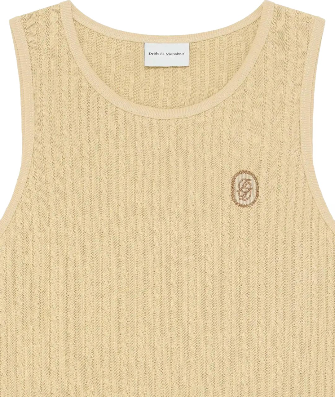 Drôle de Monsieur Heren Le Debardeur D Miroir Beige