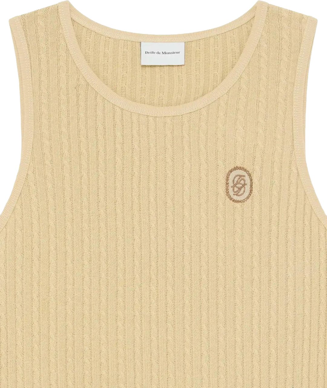 Drôle de Monsieur Heren Le Debardeur D Miroir Beige