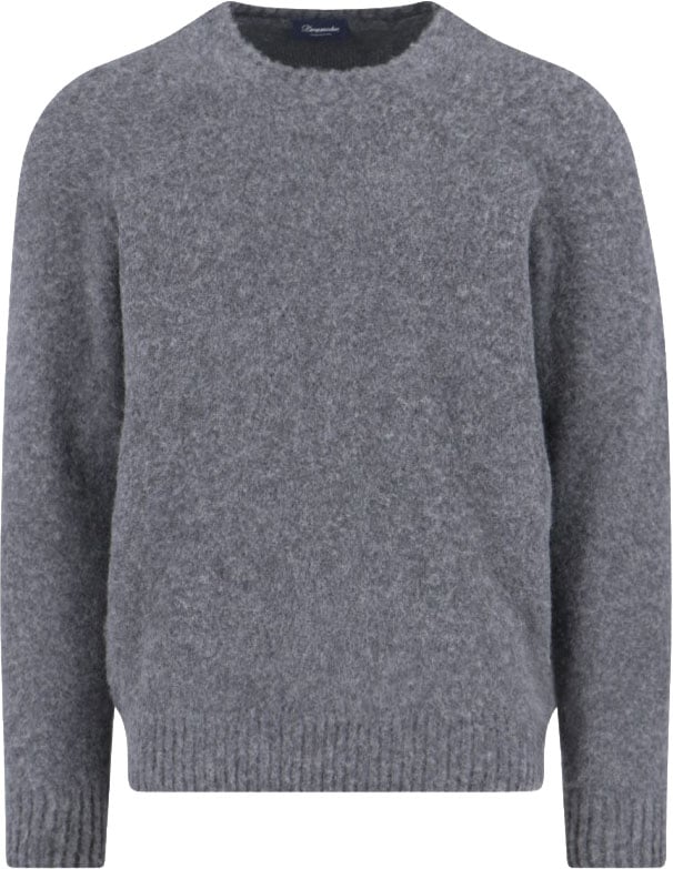 Drumohr Cashmere Sweater, Grey, Crew Neck Grijs