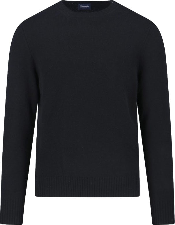 Drumohr Classic Black Sweater With Timeless Design Zwart