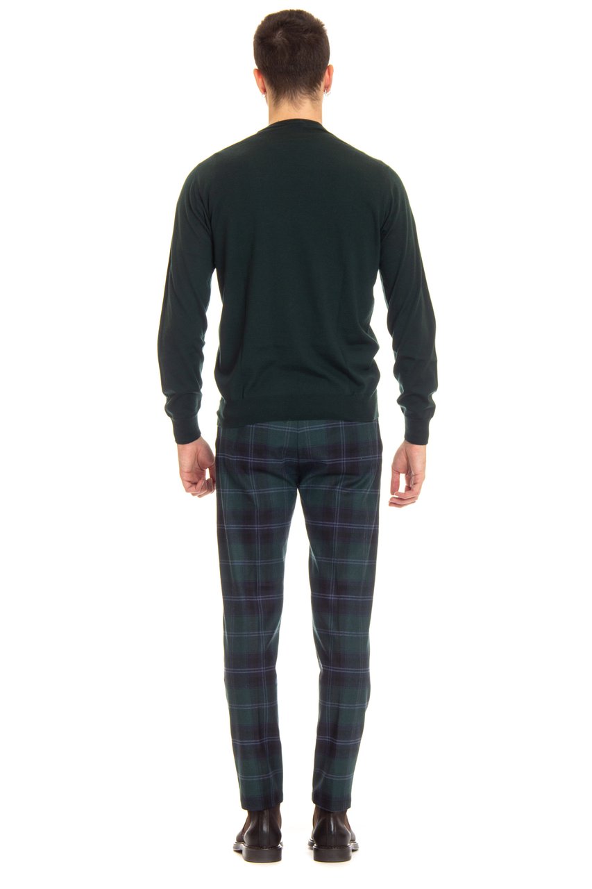 Drumohr Extrafine Super 140's Wool Crewneck Sweater Zwart