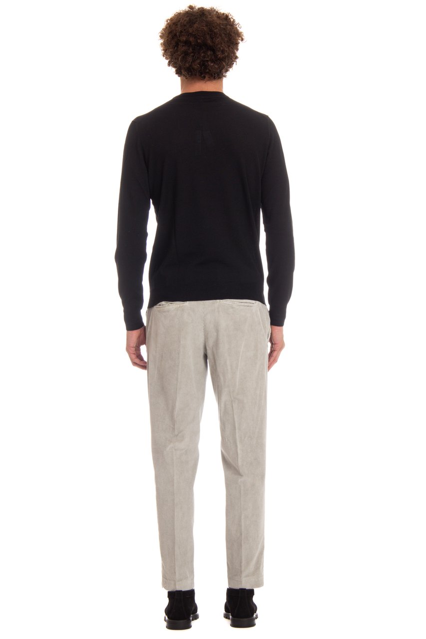 Drumohr Super 140’s Wool Crewneck Sweater Zwart