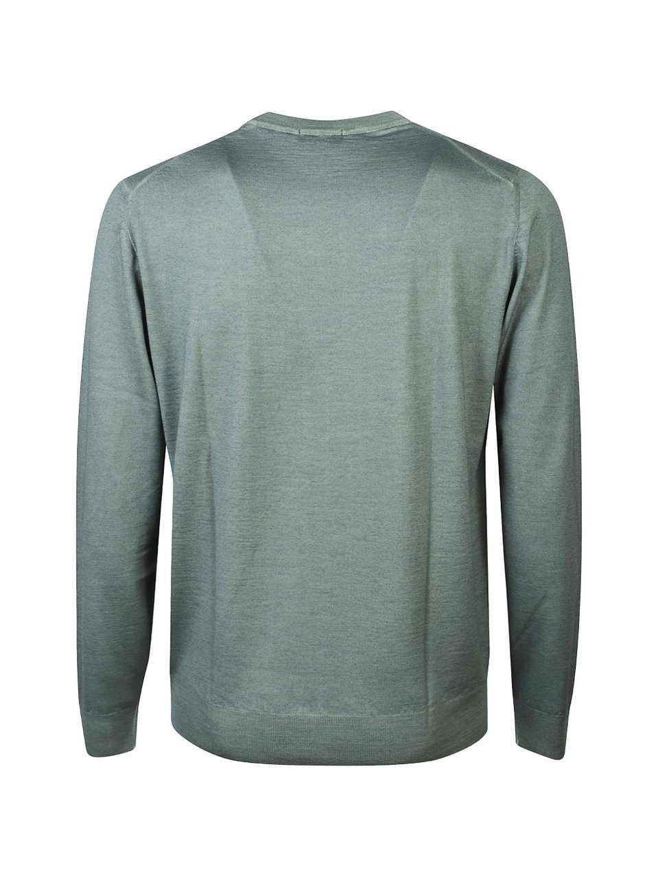 Drumohr Green Virgin Wool Knit Sweater Grijs
