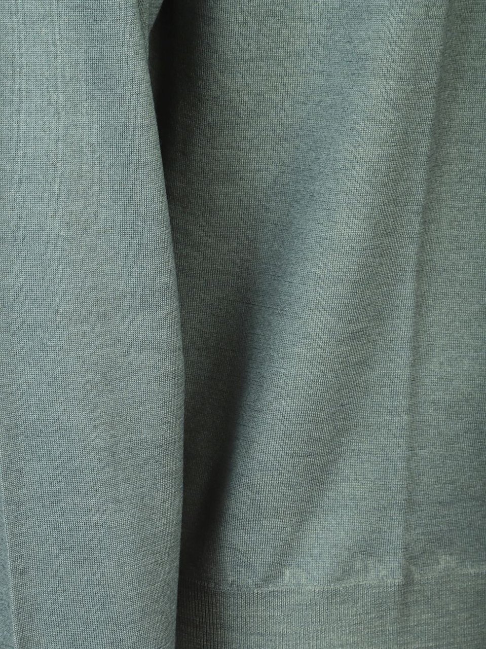 Drumohr Green Virgin Wool Knit Sweater Grijs