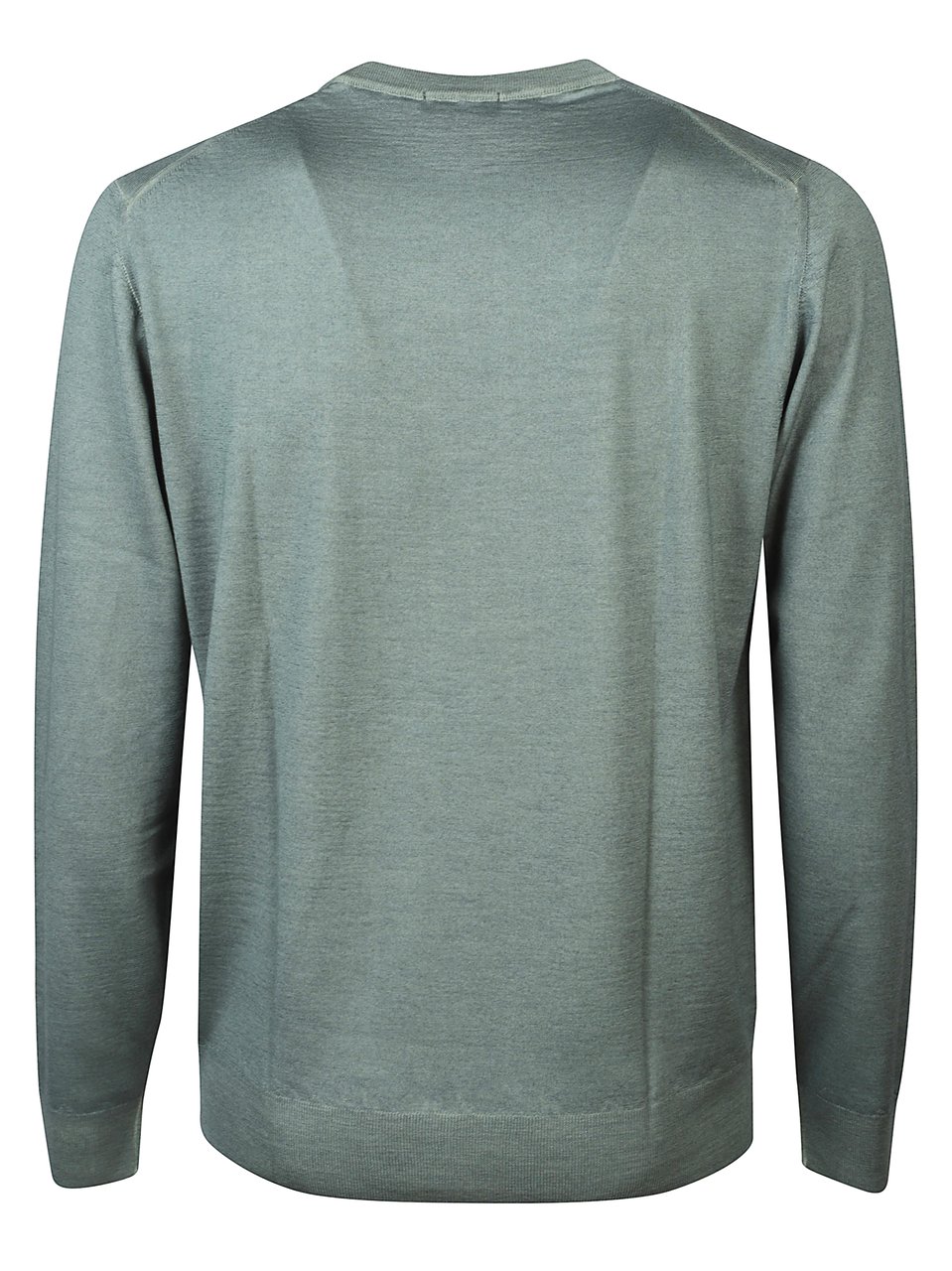 Drumohr Green Virgin Wool Knit Sweater Grijs