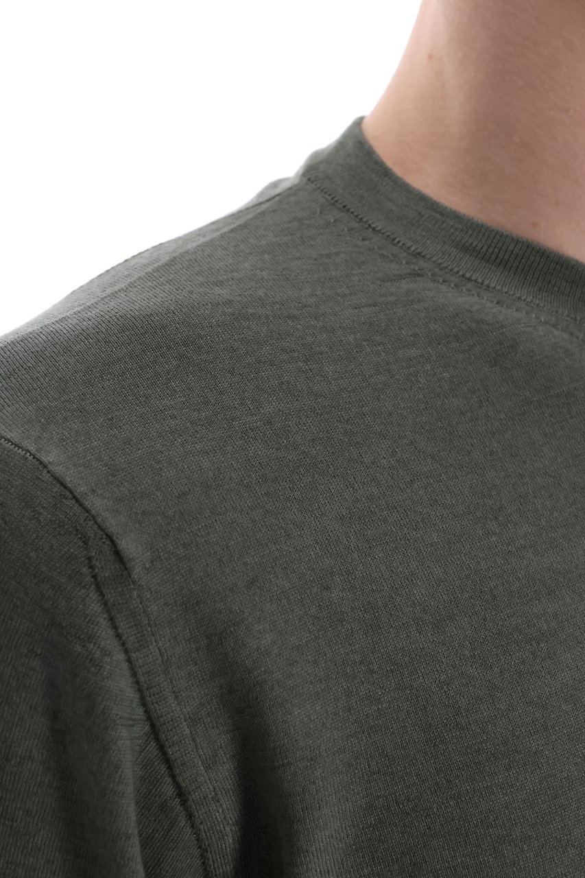 Drumohr Acquerello Super 140’S Wool Crewneck Sweater Grijs