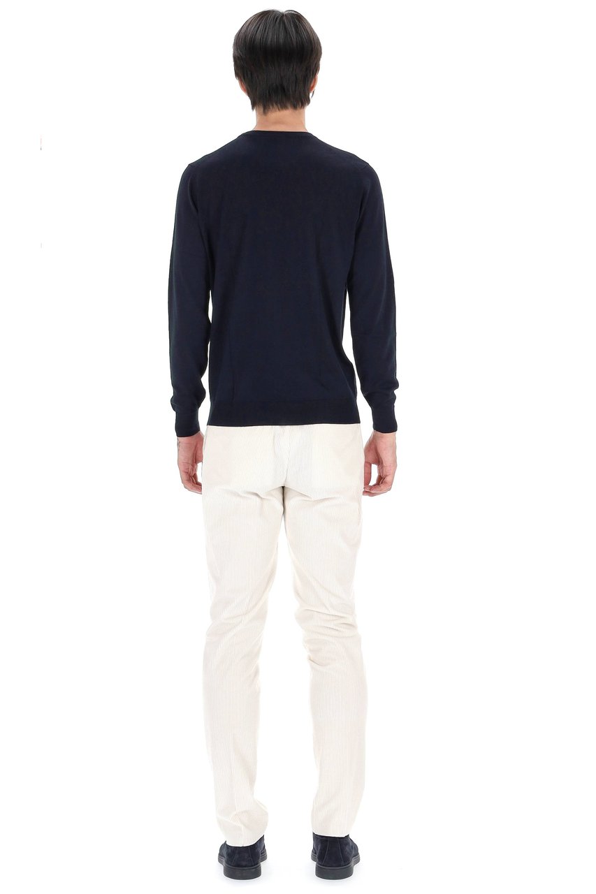 Drumohr Super 140’s Wool Crewneck Sweater Zwart