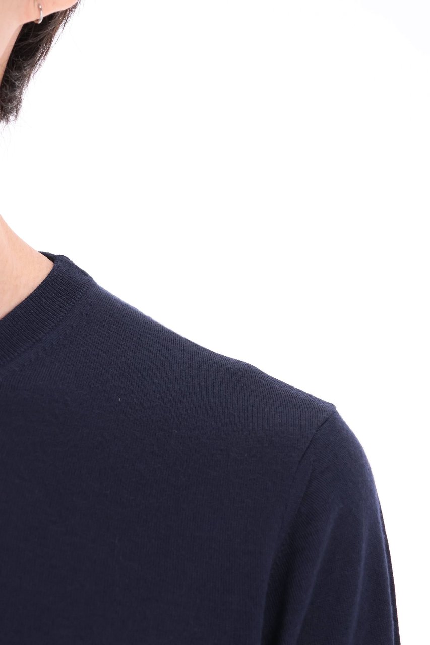 Drumohr Super 140’s Wool Crewneck Sweater Zwart