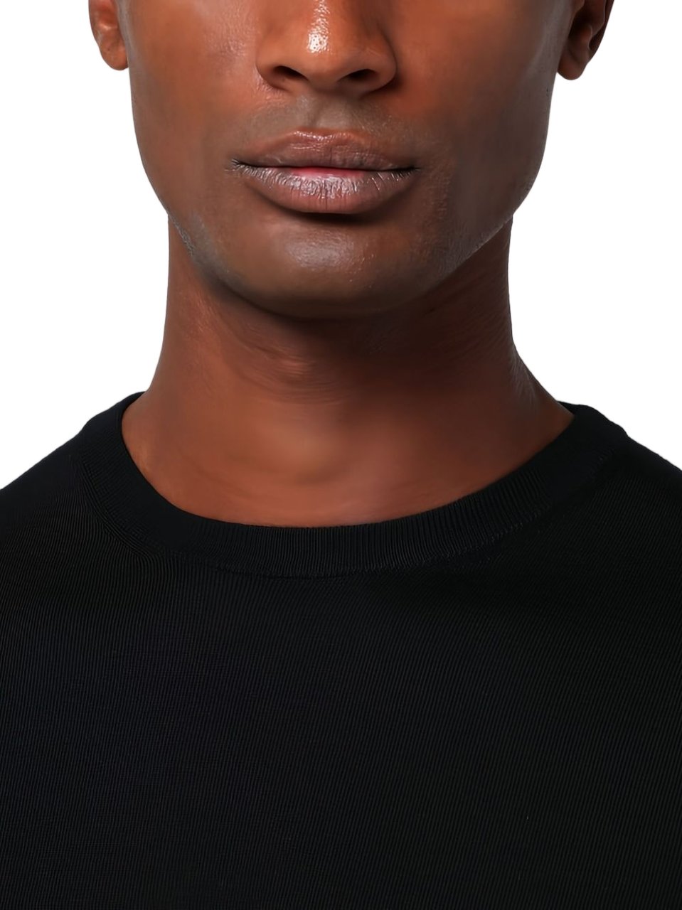 Drumohr Long-Sleeved Black Crew Neck Sweater Zwart