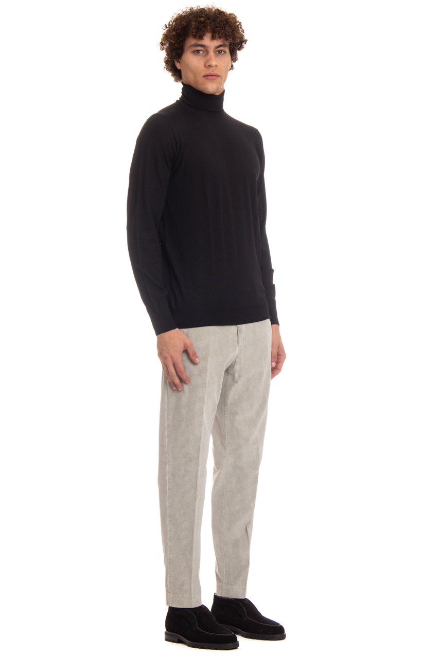 Drumohr Super 140’s Wool Turtleneck Zwart