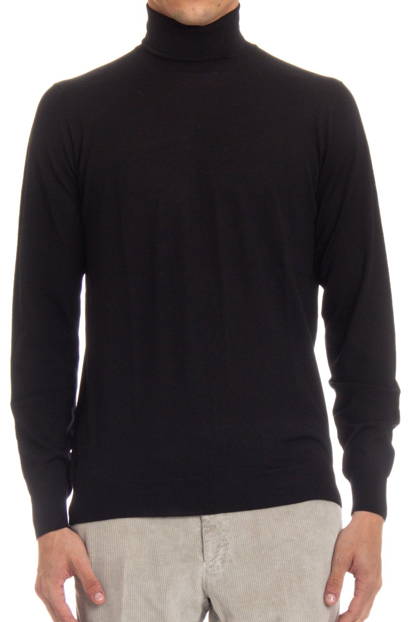 Drumohr Super 140’s Wool Turtleneck Zwart