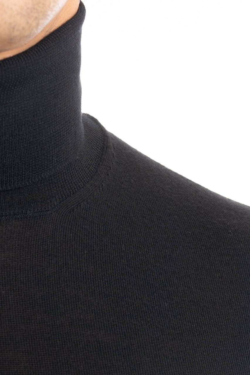 Drumohr Super 140’s Wool Turtleneck Zwart