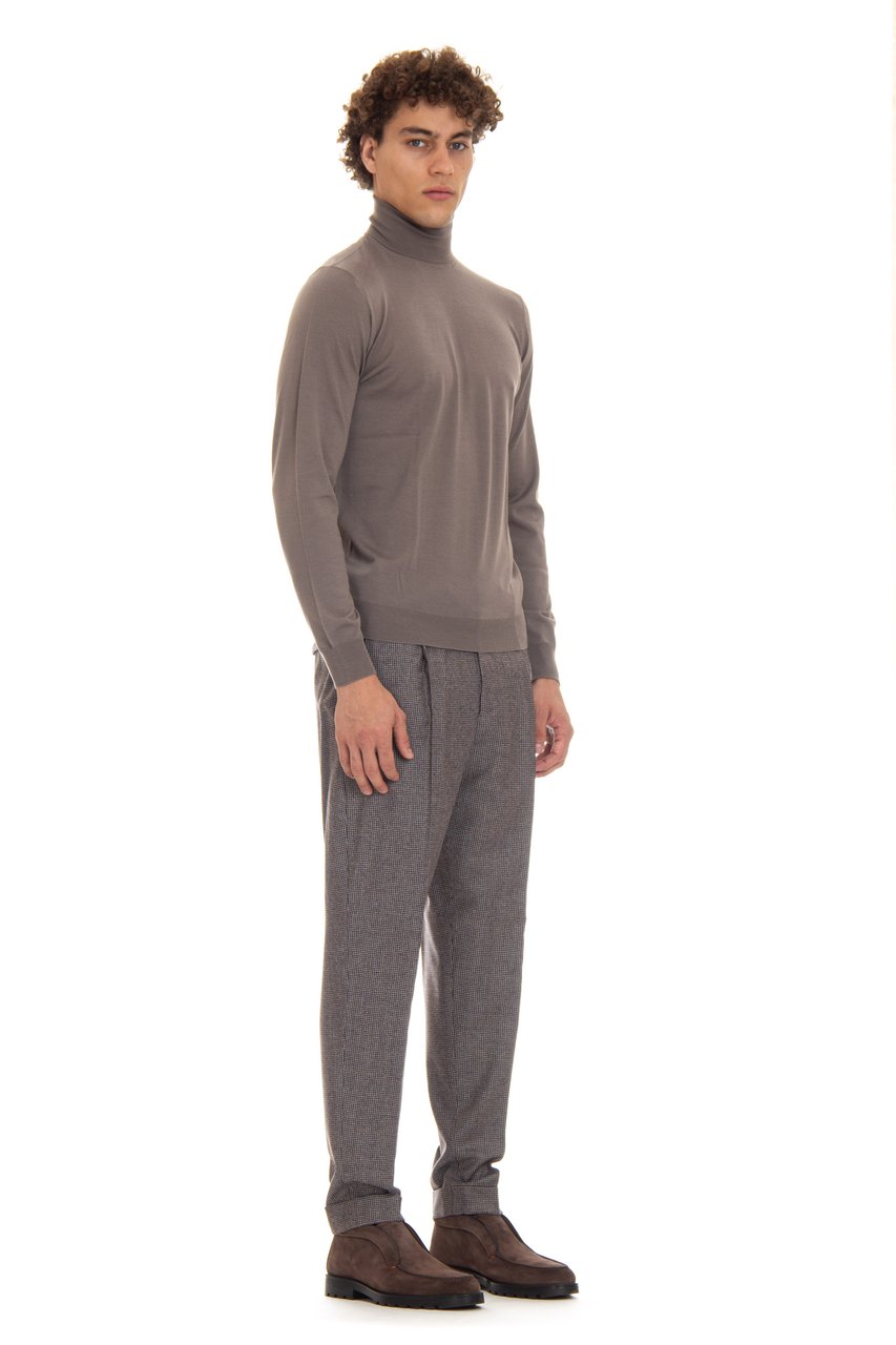 Drumohr Super 140’s Wool Turtleneck Grijs
