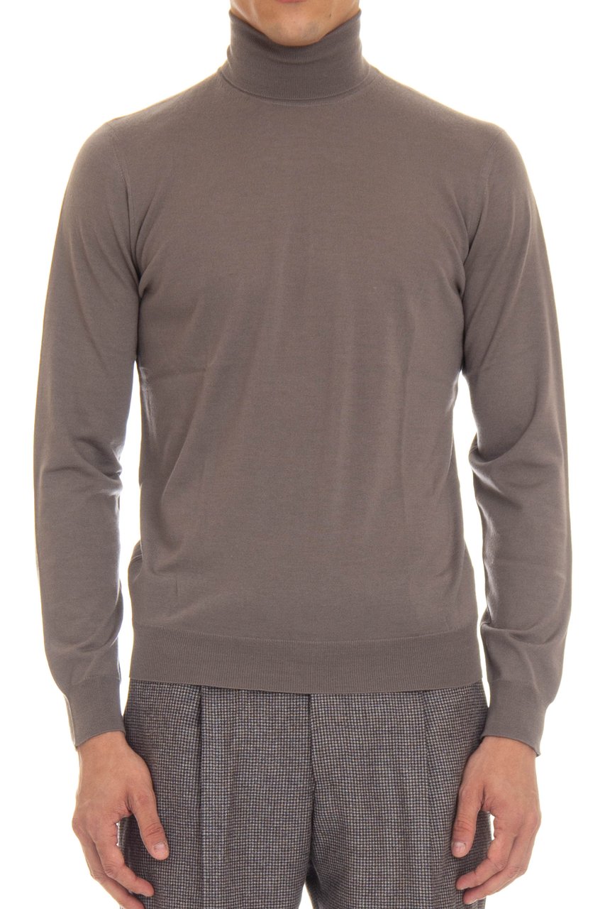 Drumohr Super 140’s Wool Turtleneck Grijs