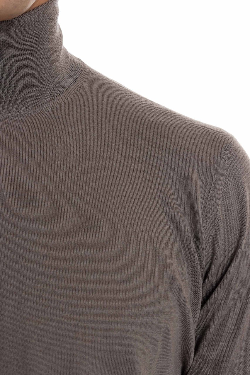Drumohr Super 140’s Wool Turtleneck Grijs